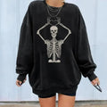 Skeleton Halloween Sweatshirt, 90s Halloween Sweatshirt, Skull Skeleton Halloween Shirt, Halloween Costume, Funny...