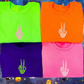 'Skeleton Peace Sign' Embroidered Sweatshirt T-Shirts, Hoodie | GrindPrints.com