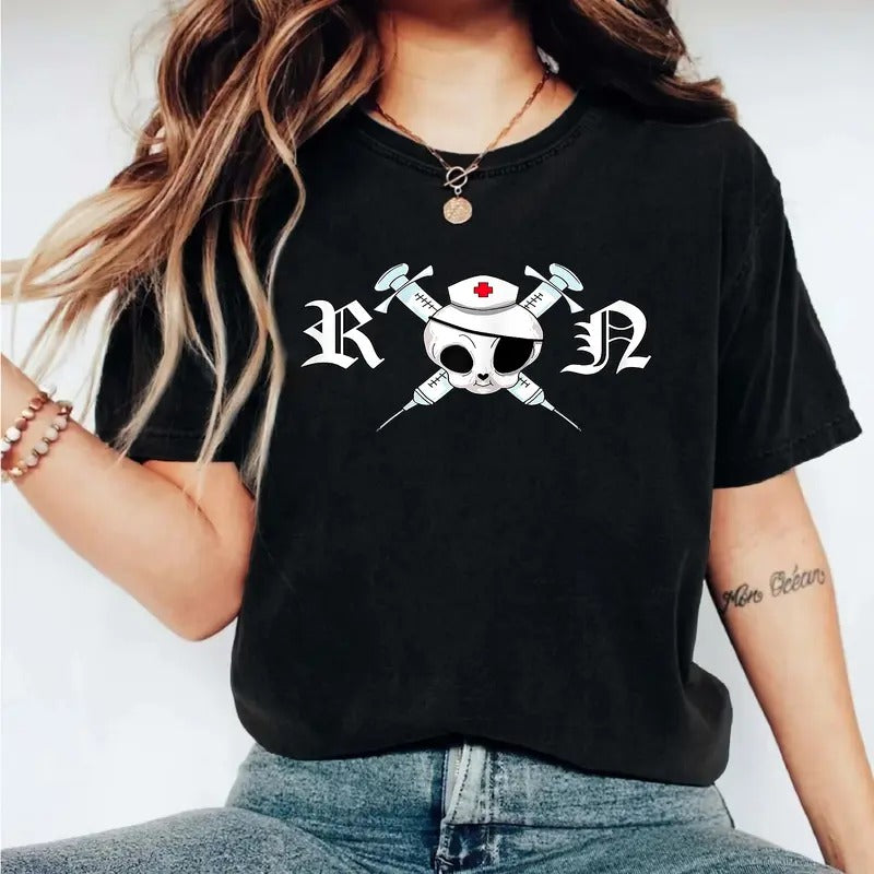 Skeleton Registered Nurse Halloween Nurse Shirt Skeleton Fall Nursing Registered Nurse Halloween Nurse Healthcare Shirt T-Shirts, Hoodie, Sweatshirt