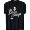 Skeleton Truck Driver - Funny Big Trucking Trucker T-Shirt - Cotton T-shirt Made in USA Hoodie, Sweatshirt | GrindPrints.com