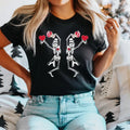 Skeleton Valentines Skull Shirt Cute Skeleton Valentines Dancing Skeleton Valentines Skull Heart Shirt T-Shirts, Hoodie, Sweatshirt