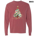 Sketched Christmas Tree Long Sleeve Comfort Colors T-Shirt 'NLB' Hoodie, Sweatshirt | GrindPrints.com