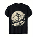 Skull Surfer retro Big Wave surfing Fun Halloween 100% cotton T-shirt Made in USA Hoodie, Sweatshirt | GrindPrints.com