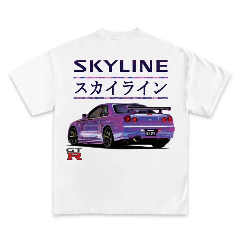 Skyline GTR JDM Racing T-Shirt - Men's Premium Cotton Comfort Shirt - Menswear Hoodie, Sweatshirt | GrindPrints.com