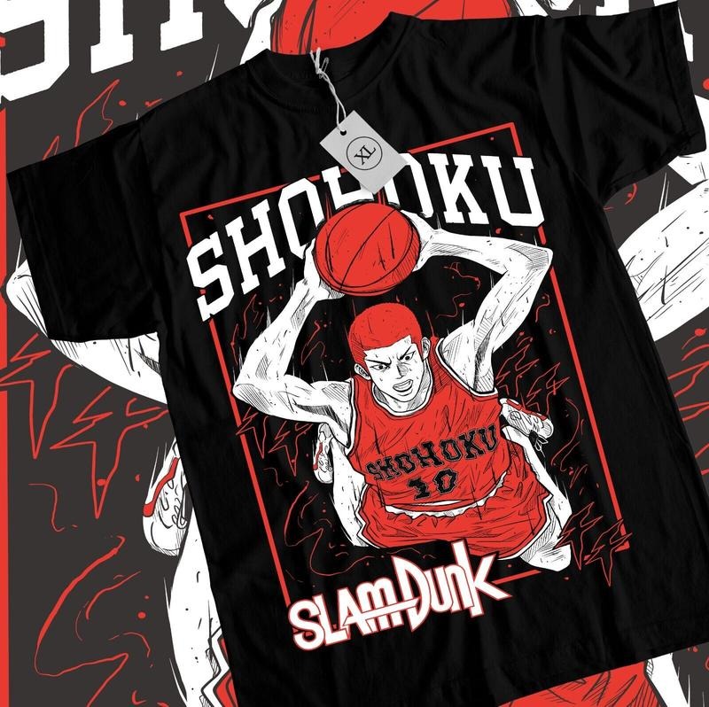 Slam Dunk T-Shirt S-4XL Hanamichi Basketball Anime Sport Manga shirt Tee Tshirt S-4XL Hoodie, Sweatshirt | GrindPrints.com