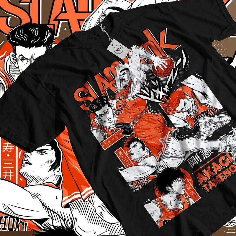 Slam Dunk T-Shirt S-4XL Slam Dunk Team Basketball Anime Sport Manga Shirt Tshirt S-4XL Hoodie, Sweatshirt | GrindPrints.com