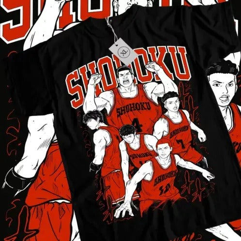 Slam Dunk T-shirt Slam Dunk Team Basketball Anime Sport Manga Shirt All Size Hoodie, Sweatshirt | GrindPrints.com