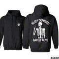 Sleep Deprived Barely Alive Skeleton Design Unisex Hoodie, Casual Hoodie, Funny & Edgy Design, Perfect for Casual Wear...
