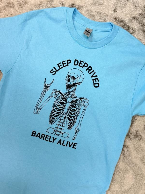Sleep Deprived Graphic Tee Hoodie, Sweatshirt | GrindPrints.com