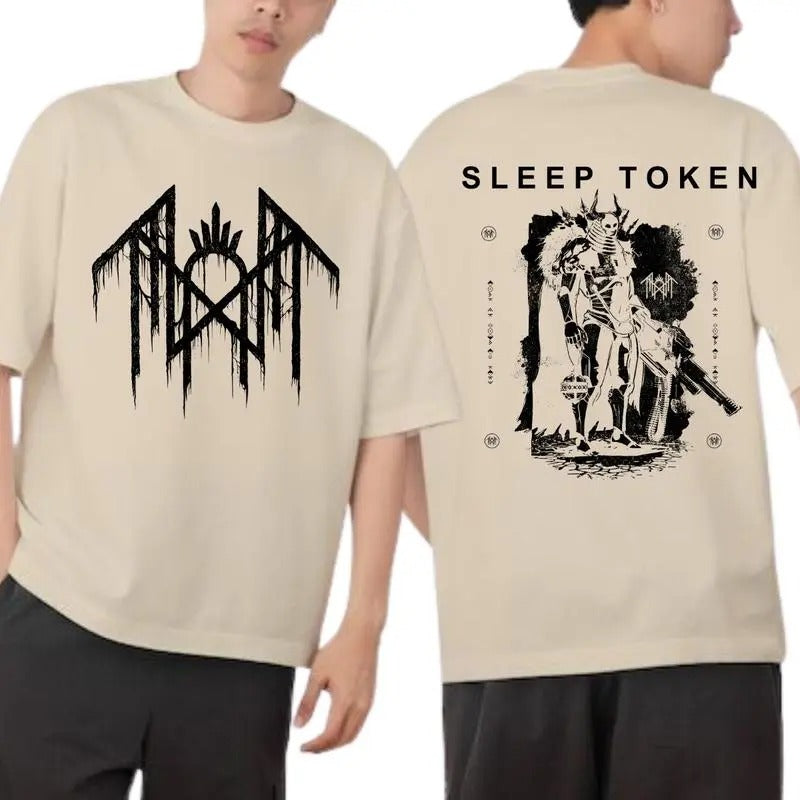 Sleep Token T-Shirt shirt Vintage Graphic Tee - Cotton,  Even In Arcadia Album Flamingo 2 Sides T-shirt, Shirt for Men &...