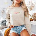 Sleighin' it Embroidered Sweatshirt, Funny Christmas Sweatshirt, Xmas Sweater, Christmas Gifts, Work Outfit, Comfort...
