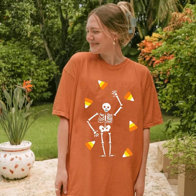 Slightly Subtle Halloween Skeleton Candy Tee, Trump Unisex Short Sleeve Shirt, Spooky Season, Halloween Costume Top, Fun...