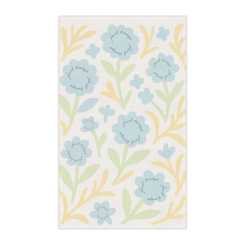 Slightly Subtle Hydrangea Towel, Floral Kitchen Decor, Gift for Gardeners, Blue Flower Towel, Spring Home Decor,...