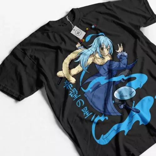 Slime Rimuru Tempest Short Sleeve T-Shirt Manga Unisex Summer Shirt All Size Hoodie, Sweatshirt | GrindPrints.com