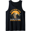 Sloth Hiking Shirt, Sloth Hiking Team Tank Top made in USA Hoodie, Sweatshirt | GrindPrints.com