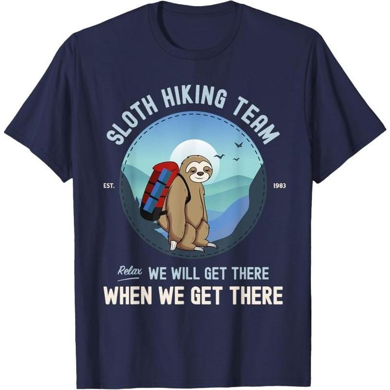 Sloth Hiking Sloth Hiking Team T-Shirt Made in USA Hoodie, Sweatshirt | GrindPrints.com