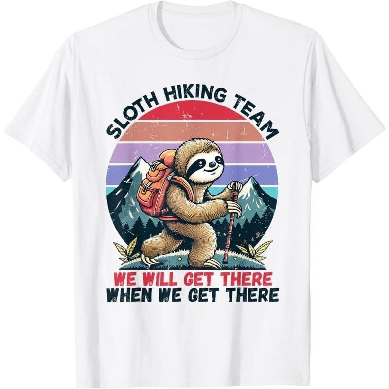 Sloth Hiking Team Hiking Funny Sloth Made USA T-Shirts, Hoodie, Sweatshirt