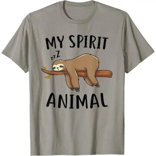Sloth-Shirt My Spirit Animal Funny Sloth-Gift T-Shirt Made in USA Hoodie, Sweatshirt | GrindPrints.com