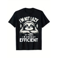 Sloths Print Men's Cotton T-shirt, Graphic Tee Men's Outdoor Clothes, Casual Short Sleeve Crew Neck T-shirt made in...