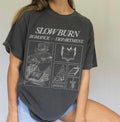 Slow Burn Romance Department Shirt Born To Read Bookish  Spicy Books Shirt Romance Reader Book Club T-Shirt Morally Grey...