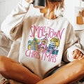 Small Town Christmas Coquette Tshirt Sweatshirt, Bible Verse Sweatshirt, Christmas Nativity , Unisex Sweater Pullover Tee...