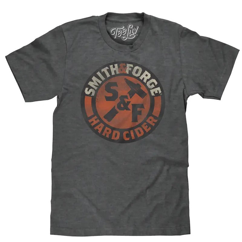 Smith & Forge Hard Cider Logo T-Shirt - Gray Hoodie, Sweatshirt | GrindPrints.com