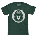 Smokey Bear Shirt Retro Mascot T-Shirt - Forest Green Hoodie, Sweatshirt | GrindPrints.com