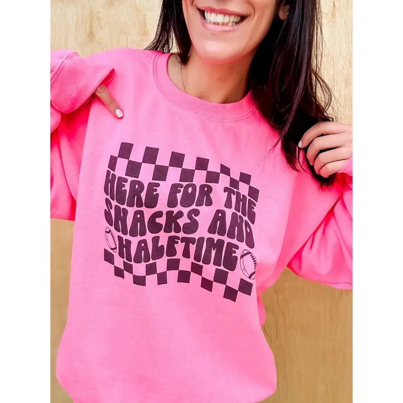 Snacks And Halftime Graphic Pullover T-Shirts, Hoodie, Sweatshirt | GrindPrints.com