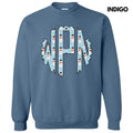 Snowman Monogram Sweatshirt 'NLB' T-Shirts, Hoodie | GrindPrints.com