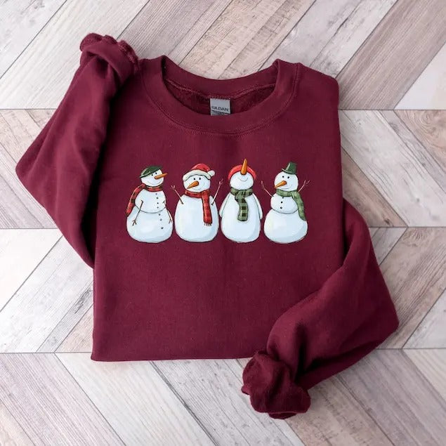 Snowman Sweatshirt, Christmas Farm Sweatshirt, Snowman Tee, Snowman xmas sweater Hoodie | GrindPrints.com