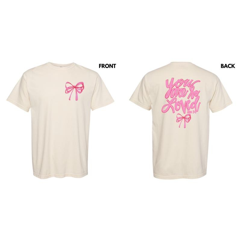 So Loved Pink Ribbon Comfort Colors T-Shirt 'NLB' Hoodie, Sweatshirt | GrindPrints.com