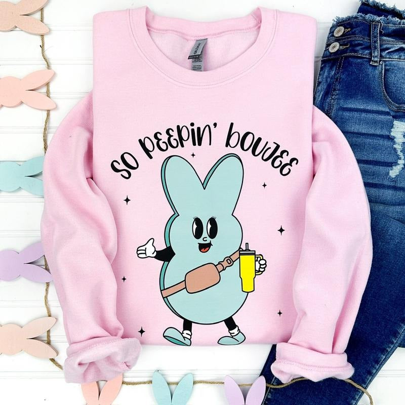 So Peepin' Boujee Gildan Sweatshirt T-Shirts, Hoodie | GrindPrints.com