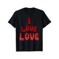 Soft & Breathable 100% Cotton Men's Valentine's Day T-Shirt - "I Love Love" XOXO Graphic, Casual Crew Neck Short Sleeve...