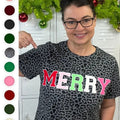 Soft Chenille Merry Graphic T-Shirt Hoodie, Sweatshirt | GrindPrints.com