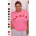 Soft Chenille Santa Graphic T-Shirt Hoodie, Sweatshirt | GrindPrints.com