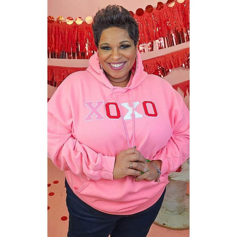 Soft Chenille XOXO Adult Hoodie T-Shirts, Sweatshirt | GrindPrints.com