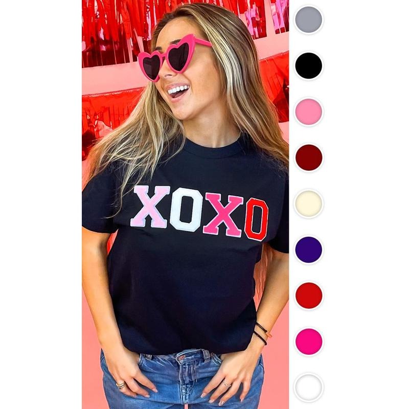 Soft Chenille XOXO T-Shirt Hoodie, Sweatshirt | GrindPrints.com