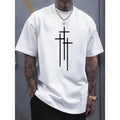 Soft Cotton Crew Neck Short Sleeve Summer T-Shirt for Men - Breathable, Slight Stretch, Alphabets Print, Casual Style,...