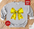 Softball Bow Sweatshirt, Game Day Softball Crewneck, Womens Sweatshirt, Fall Sweater T-Shirts, Hoodie | GrindPrints.com