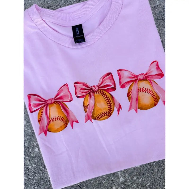 Softball Bows Graphic Top T-Shirts, Hoodie, Sweatshirt | GrindPrints.com