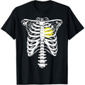 Softball Heart Skeleton Rib Cage Halloween Love Softball T-Shirt made in usa Hoodie, Sweatshirt | GrindPrints.com