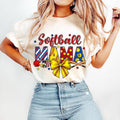 Softball Mama T-Shirt, Softball Coquette Bow T-Shirt, Softball Bow T-Shirt, Softball Mom, Game Day , Retro Softball...