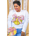 Softball Pink Bow Rhinestone Graphic Long Sleeve Shirt Hoodie, Sweatshirt | GrindPrints.com