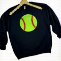 Softball Sequin Patch Sweatshirt T-Shirts, Hoodie | GrindPrints.com