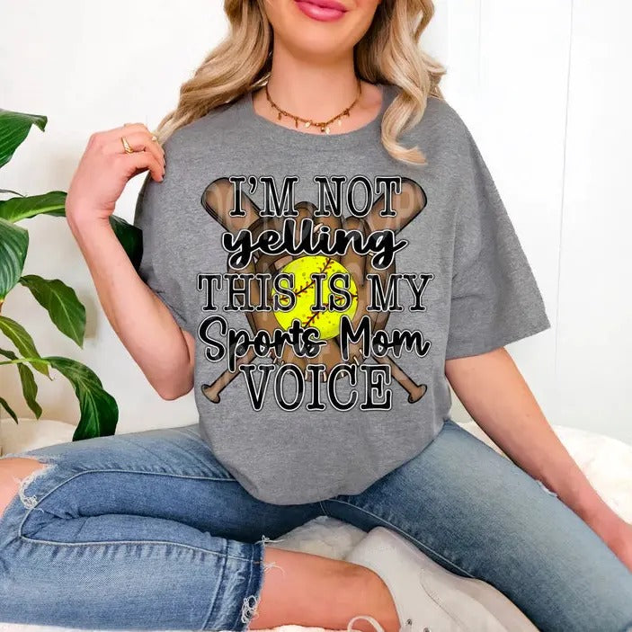 Softball Sports Mom Voice DTF Transfers - THIS IS NOT A SHIRT Hoodie, Sweatshirt | GrindPrints.com
