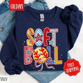 Softball Sweatshirt, Women's Crewneck, Softball Women's Sweatshirt T-Shirts, Hoodie | GrindPrints.com
