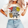 Softball, Game Day Softball, Retro Checkered Softball, Softball Mama, Softball Mom, Leopard Coquette Tshirt Hoodie,...