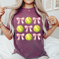 Softball, Pink Bows, Sports, Coquette, Mother's Day Tshirt, Women's Crew Neck, Crewneck Hoodie, Sweatshirt | GrindPrints.com