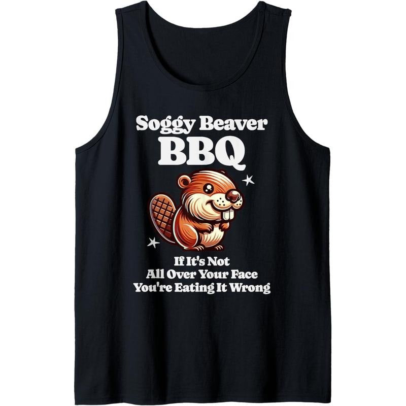 Soggy Beaver BBQ If It's Not All Over Your Face Adult Humor Tank Top T-Shirts, Hoodie, Sweatshirt | GrindPrints.com