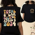 Solar Eclipse 2024 Shirt Double Sided Shirt April 8th 2024 Shirt Eclipse Event 2024 Shirt Celestial Shirt Eclipse Lover T-Shirts, Hoodie, Sweatshirt